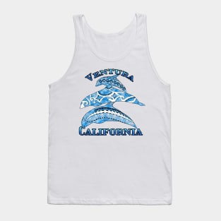 Ventura California Vacation Tribal Dolphins Tank Top